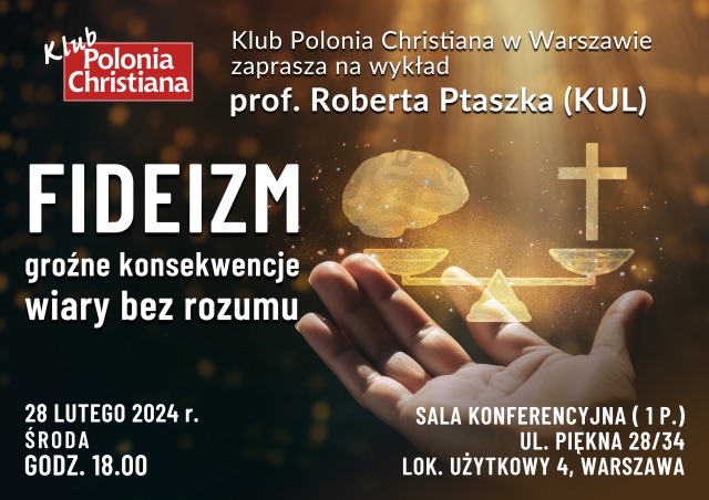 Prof. Ptaszek - Klub Polonia Christiana w Warszawie