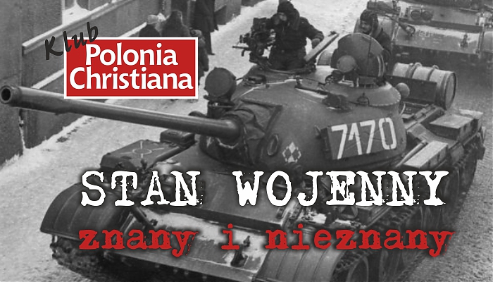 Stan wojenny nieznany, nierozliczony. 16 grudnia Klub „Polonia Christiana” w Warszawie